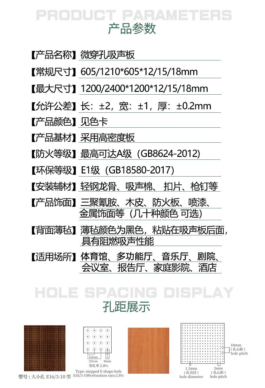 微穿孔吸音板参数