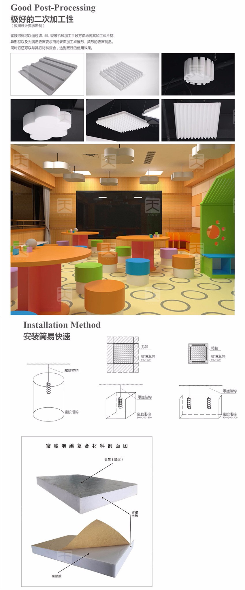 蜜胺吸声泡棉安装方法 蜜胺吸声泡棉安装方法