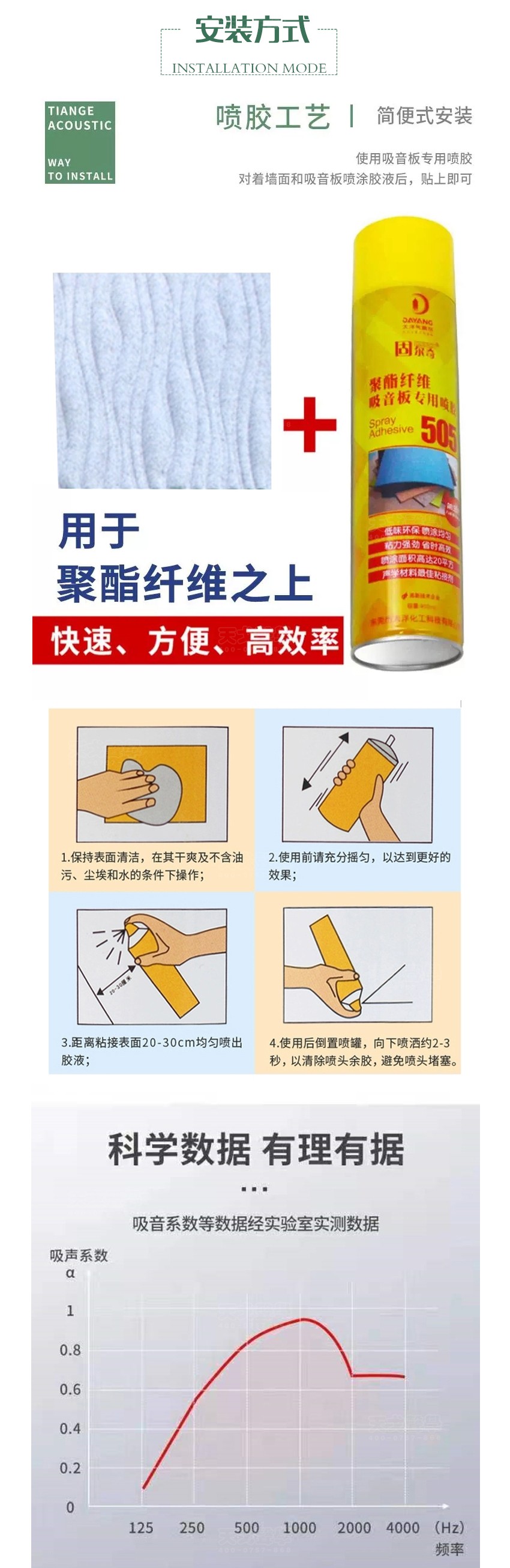 3D水纹聚酯纤维吸音板安装方式 3D水纹聚酯纤维吸音板安装方式