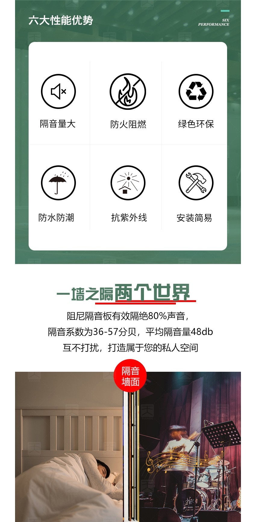 隔音板性能优势